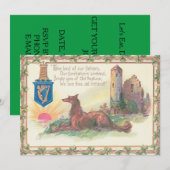 Hond Kasteel Harp van Erin Shamrocks Kaart (Voorkant / Achterkant)