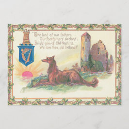 Hond Kasteel Harp van Erin Shamrocks Kaart