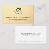 hond kat dier | Gestroomlijnd metaal Afsprakenkaartje (Voorkant / Achterkant)