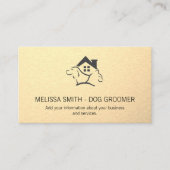 hond kat dier | Gestroomlijnd metaal Afsprakenkaartje (Voorkant)