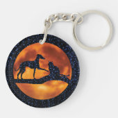 Hond, kat en maan sleutelhanger (Achterkant)