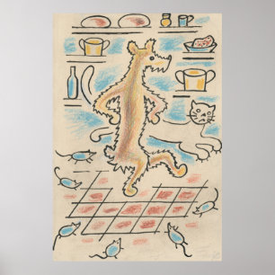 Hond, kat en muis poster