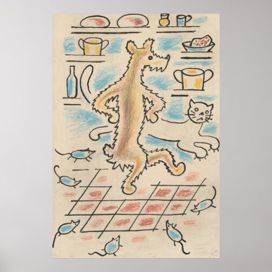 Hond, kat en muis poster (Voorkant)