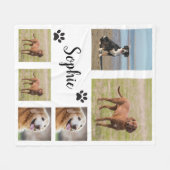 Hond Kat Foto Bedding Dekbed Met Tekst, Aangepast Fleece Deken (Voorkant (Horizontaal))