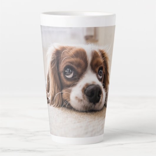 Hond Kat Foto Cadeau Latte Mok (Voorkant)