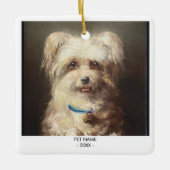 Hond Kat Foto Huisdier Gedenkteken Gift Portret Ke Keramisch Ornament (Voorkant)