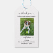 Hond Kat Foto Mijn Mensen Bedankt Trouwen   Cadeaulabel (Achterkant)