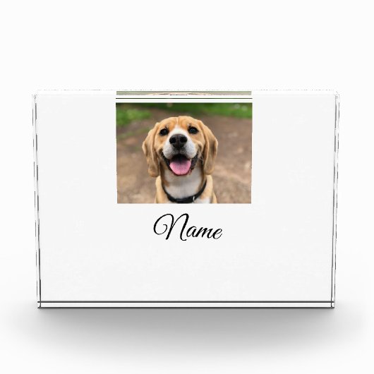 Hond kat foto voeg huisdier naam cu aangepaste gep (Voorkant)