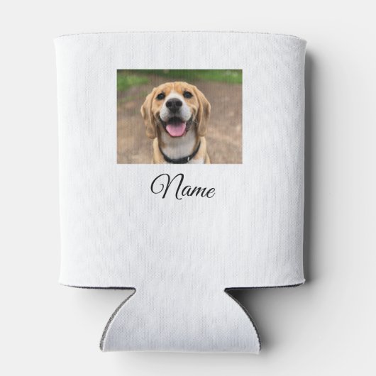 Hond kat foto voeg huisdier naam cu aangepaste gep blikjeskoeler (Achterkant)