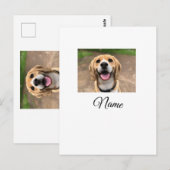 Hond kat foto voeg huisdier naam cu aangepaste gep briefkaart (Voorkant / Achterkant)