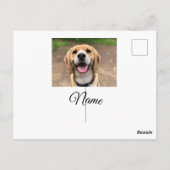 Hond kat foto voeg huisdier naam cu aangepaste gep briefkaart (Achterkant)