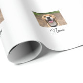 Hond kat foto voeg huisdier naam cu aangepaste gep cadeaupapier (Rol Hoek)