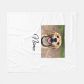 Hond kat foto voeg huisdier naam cu aangepaste gep fleece deken (Voorkant (Horizontaal))