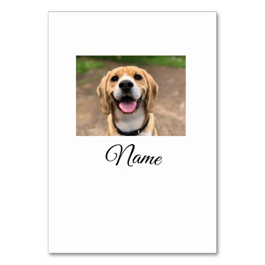 Hond kat foto voeg huisdier naam cu aangepaste gep kaart (Voorkant)