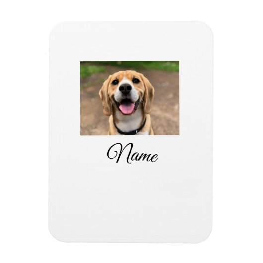 Hond kat foto voeg huisdier naam cu aangepaste gep magneet (Verticaal)