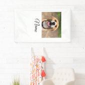 Hond kat foto voeg huisdier naam cu aangepaste gep spandoek (Insitu)