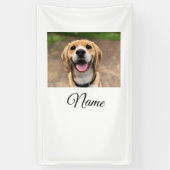 Hond kat foto voeg huisdier naam cu aangepaste gep spandoek (Verticaal)