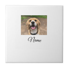 Hond kat foto voeg huisdier naam cu aangepaste gep tegeltje