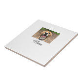 Hond kat foto voeg huisdier naam cu aangepaste gep tegeltje (Zijkant)