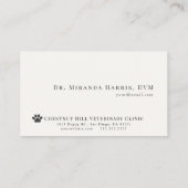 Hond & Kat Gezicht Veterinaire Dierenkliniek Visitekaartje (Achterkant)