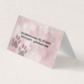 Hond Kat Hart Logo | Schaar | Bokeh Visitekaartje (Achterkant)