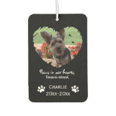 Hond Kat Huisdier Memorial Foto Paws Hart Custom Luchtverfrisser (Voorkant)