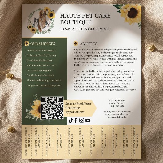 Hond Kat Huisdier Verzorging Zonnebloem Afscheur T Flyer