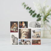 Hond Kat Huisdieren 8 Foto Portret Collage Keepsak Feestdagenkaart (Staand voorkant)