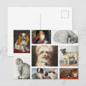 Hond Kat Huisdieren 8 Foto Portret Collage Keepsak Feestdagenkaart (Voorkant / Achterkant)