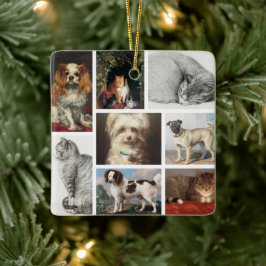 Hond Kat Huisdieren 8 Foto Portret Collage Keepsak Keramisch Ornament