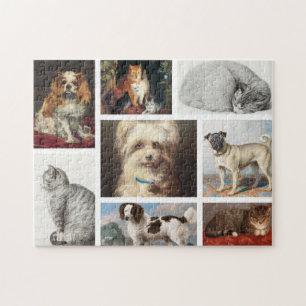 Hond Kat Huisdieren 8 Foto Portret Collage Keepsak Legpuzzel