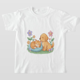 Hond & Kat in de Natuur – Grappig Dieren T-Shirt v