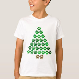 Hond/kat kerstboom t-shirt