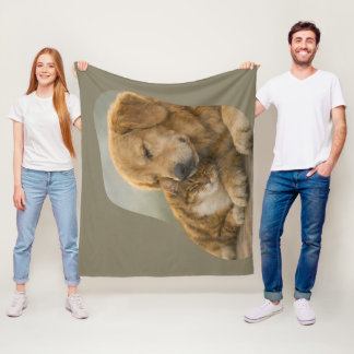 Hond & Kat Knuffel Deken van Fleece (127 × 152 cm)