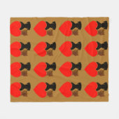 Hond & Kat Liefde Fleece Deken (Voorkant (Horizontaal))