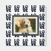 Hond Kat Liefde Pootafdruk Persoonlijke Foto Magneet (Voorkant)