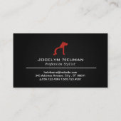 Hond Kat Logo | Trimmer | Zwarte Mesh Achtergrond Visitekaartje (Achterkant)