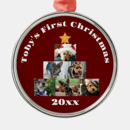 Hond, Kat of Huisdier Foto Collage Kerstboom Metalen Ornament