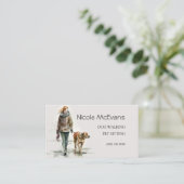 Hond Kat Pet Care Services Hond Walker Visitekaartje (Staand voorkant)