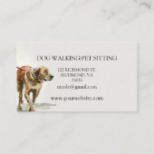 Hond Kat Pet Care Services Hond Walker Visitekaartje (Achterkant)