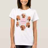 Hond Kat Pet Fotocollage Aangepaste Monogram Naam T-shirt (Voorkant)