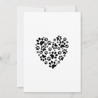Hond Kat Pootafdrukken Hart Valentijnsdag Liefde Feestdagenkaart