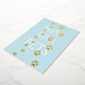 Hond & Kat Pootafdrukken Huisdiervriendelijk Aange Folie Uitnodiging (Gedraaid)