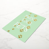 Hond & Kat Pootafdrukken Huisdiervriendelijk Op Ma Folie Uitnodiging (Gedraaid)