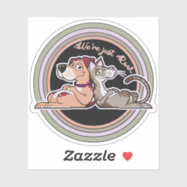 Hond Kat Relatie Sticker
