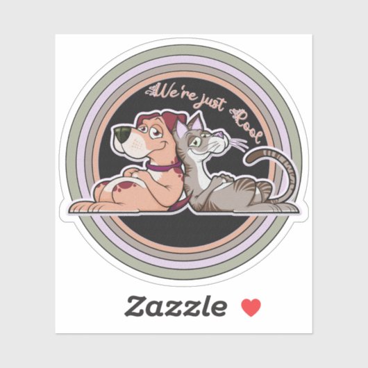 Hond Kat Relatie Sticker (Vel)
