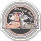 Hond Kat Relatie Sticker (Voorkant)
