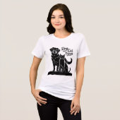 hond, kat, silhouet, vrienden, T-shirt (Voorkant volledig)