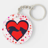 Hond & Kat Valentijn Sleutelhanger (Achterkant)