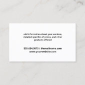 Hond kat verzorging en baden visitekaartje (Achterkant)